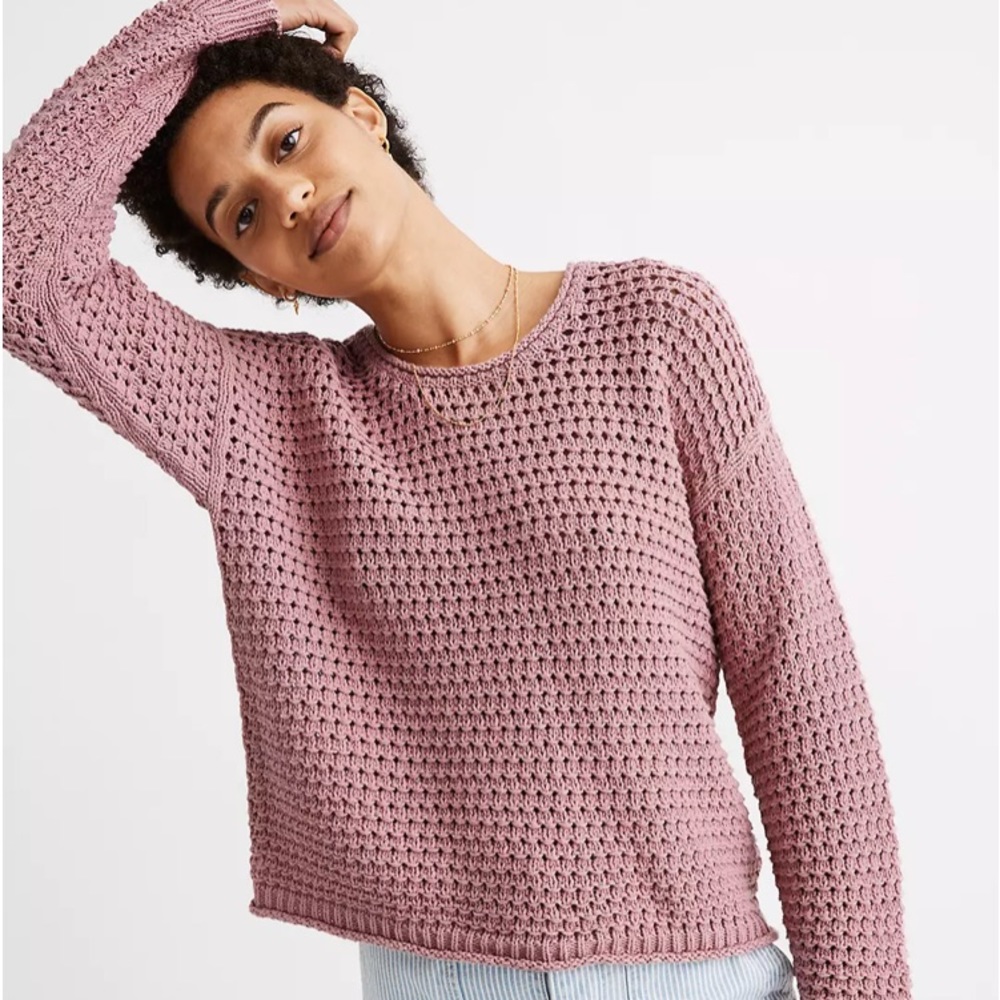 Madewell Open Stitch Austen Pullover Sweater